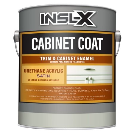INSL-X BY BENJAMIN MOORE Trim & Cabinet Paint, Satin, White, 1 gal CC6501099-01